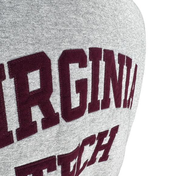 Vintage Jansport Virginia Tech Hokies Sweatshirt Men’s XL Gray Maroon Y2K Crew - Picture 3 of 9